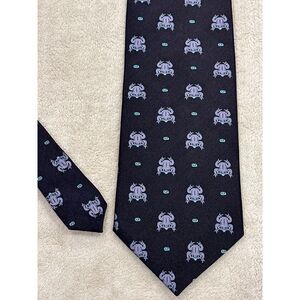 Magenta Brand Geometric Frog Design Black Green‎ 100% Silk Tie Canada